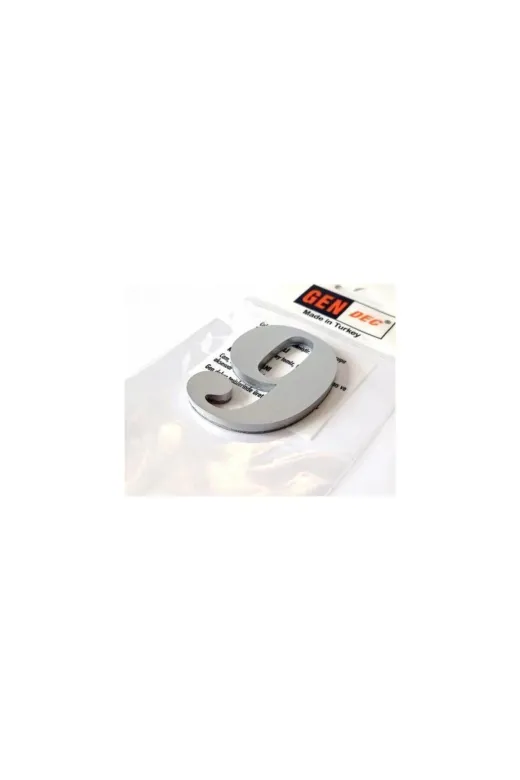 GENDEC GEN8CMGRİ-9-9 8 Cm No = 9 Yapışkanlı Metalik Gri Kapı Numarası