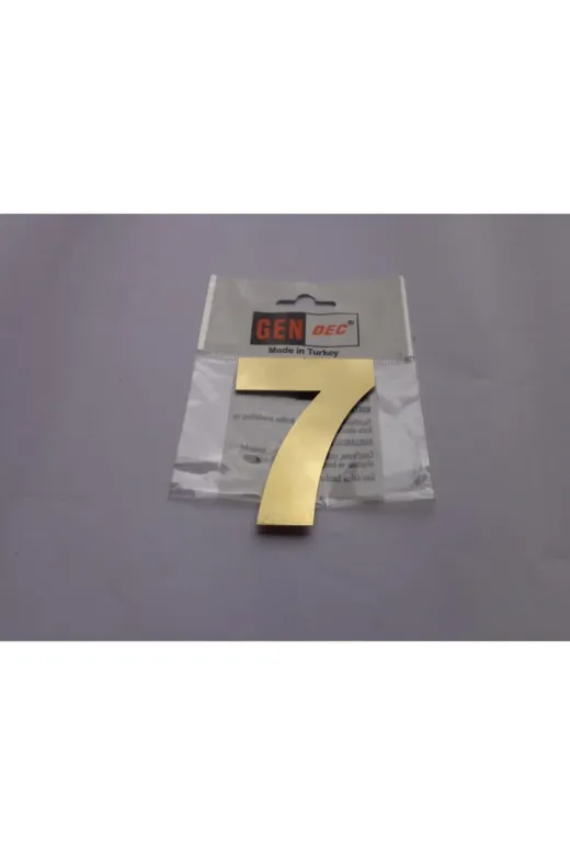 GENDEC GENA108-7 8 Cm Altın Sarı Paslanmaz Metal No:7 Kapı Numarası ,villa ,birim No