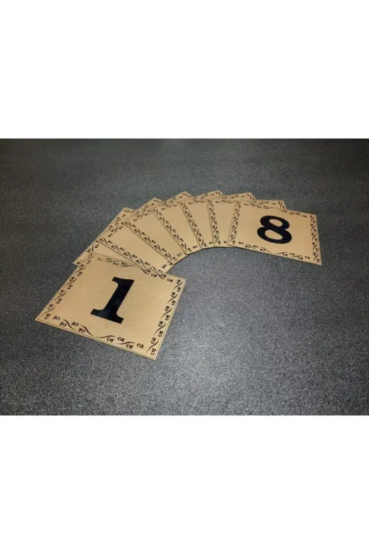 GENDEC GENA8000-8 Kapı Numarası 10X12 Cm Yapışkanlı No 1 Den 8 E Metalik Altınsarı