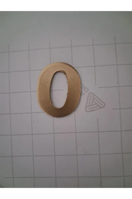 GENDEC GENAS-000 Kapı Numarası 4.2 Cm Altın Sarı Metal Kendinden Yapışkanlı Kapı Numarası No:0