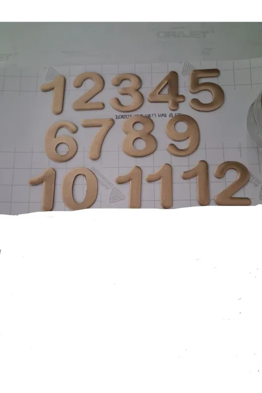 GENDEC GENAS-123456789101112 Kapı Numarası 4.2 Cm Altın Sarı Metal Kendinden Yapışkanlı No:1-2-3-4-5-6-7-8-9-10-11-12