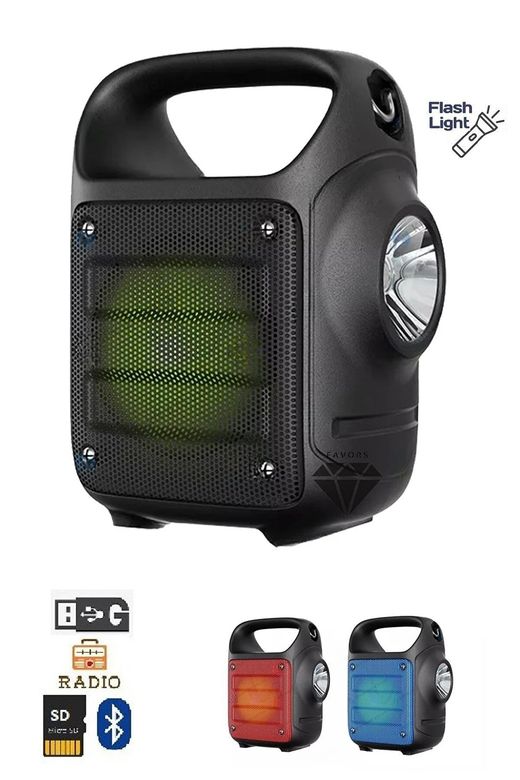 Genel Markalar Kts-1185 Taşınabilir Usb/fm Radyo/sd Kart Özellikli El Feneri Bluetooth Hoparlör