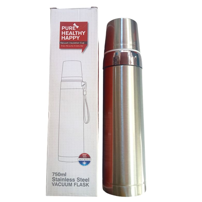 Genel Markalar Pure Healthy Happy Vakum İzolasyonlu Bardak - 750Ml Paslanmaz Çelik Termos