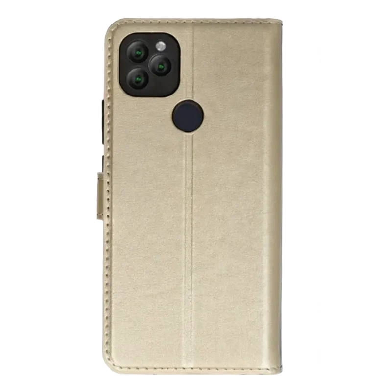 General Mobile GM 22 Plus Trend S Plus Kapaklı Telefon Kılıf - Gold