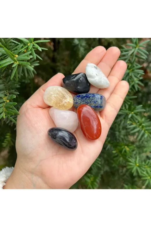 Gepstone AET83L 7 Çakra Tamburlanmış Doğal Taş