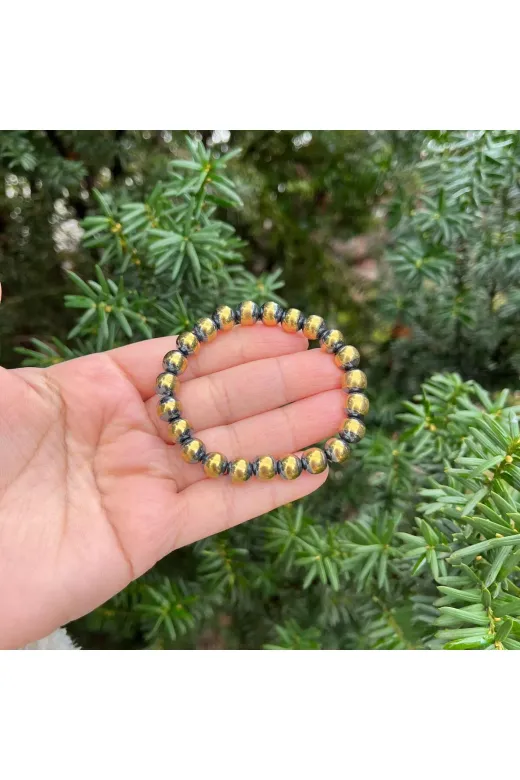 Gepstone MGR54R Hematit Doğal Taş Bileklik 8 Mm