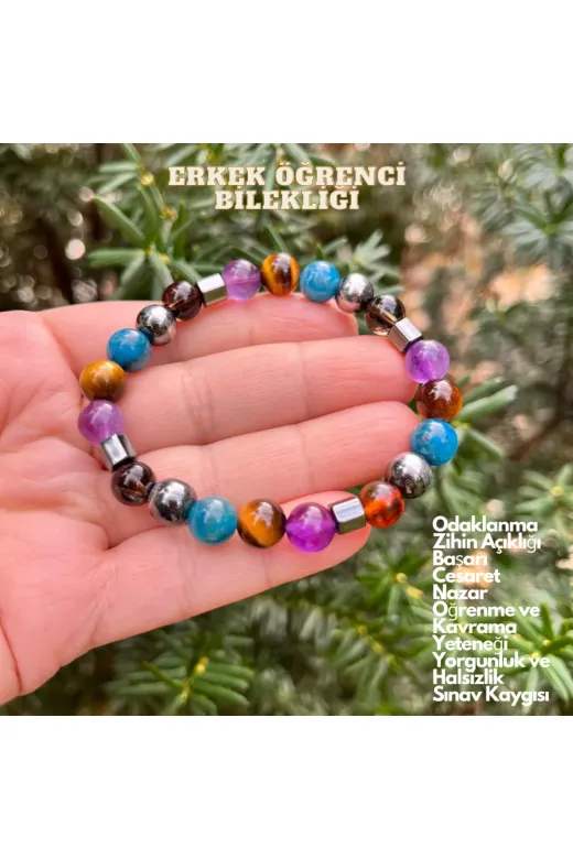 Gepstone OKL33F Erkek Öğrenci Bilekliği 8 Mm
