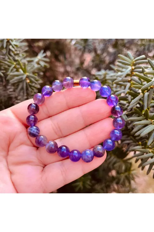 Gepstone RT56UI Ametist Doğal Taş Bileklik 8 Mm