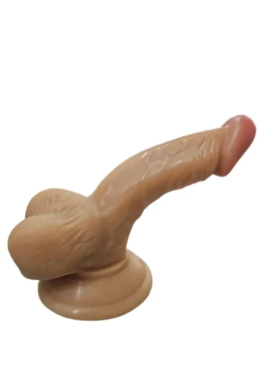 Gerçekçi Testisli Melez Dildo 15.5 Cm
