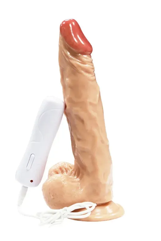 Gerçekçi Titreşimli Dildo 25 Cm