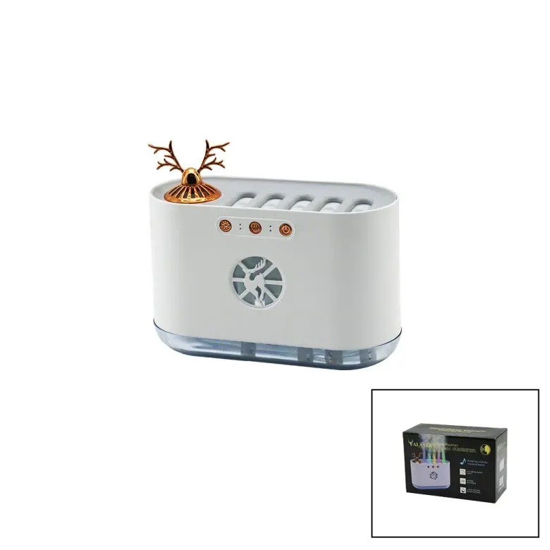 GEYİK FİGÜRLÜ 700ML SESE DUYARLI USB ŞARJLI - RENKLİ LEDLİ IŞIK HAVA NEMLENDİRİCİ BUHAR MAKİNE - KOKU GİDERİCİ 4.5W (4745)