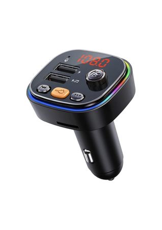 GFUZ aqRDXUwbly Araç Fm Transmitter 5.3 Bluetooth Araç Kiti Hızlı Şarj Qc 3.1 Çift Usb Ve Type-C Mp3 Sd Kart Çakmaklık Girişli Oto Müzik Çalar