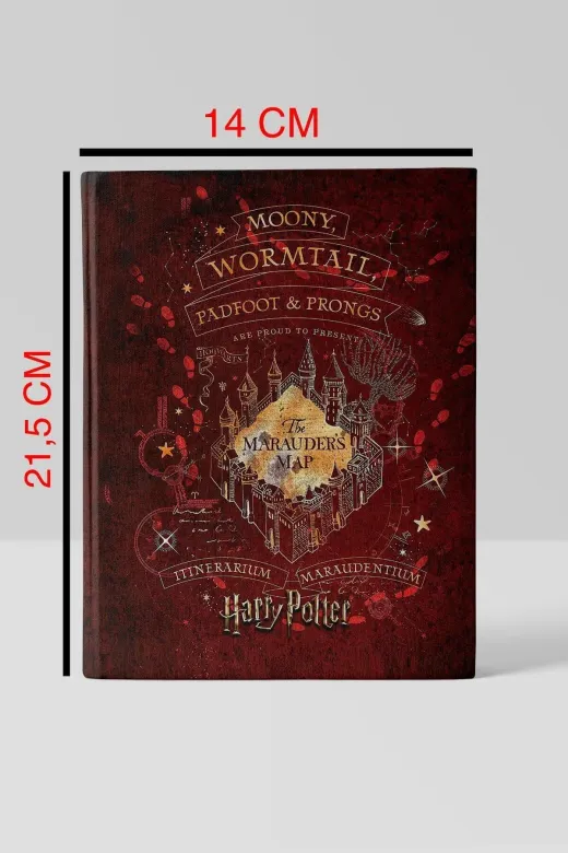 GiFi 216 52 10 Kitap Görünümlü Dekoratif Kutu Harry Potter 14X21,5 Cm Lisanslı Çapulcu Haritası
