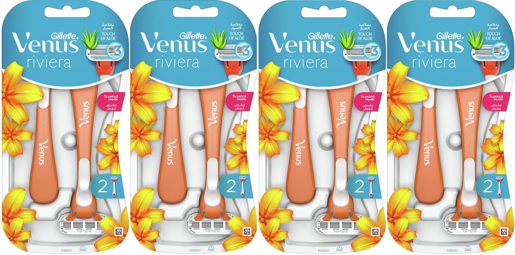 Gillette Venus Riviera Kullan At Kadın Tıraş Bıçağı 8 Li Set (4PK*2)