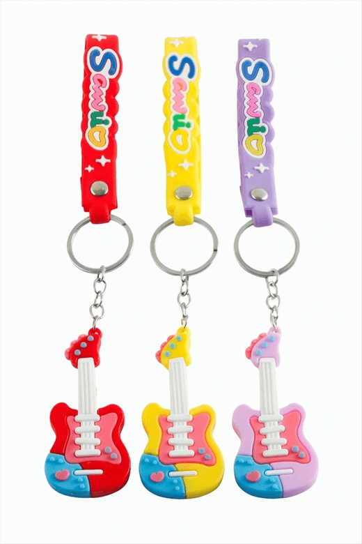 Gitar Silikon Anahtarlık