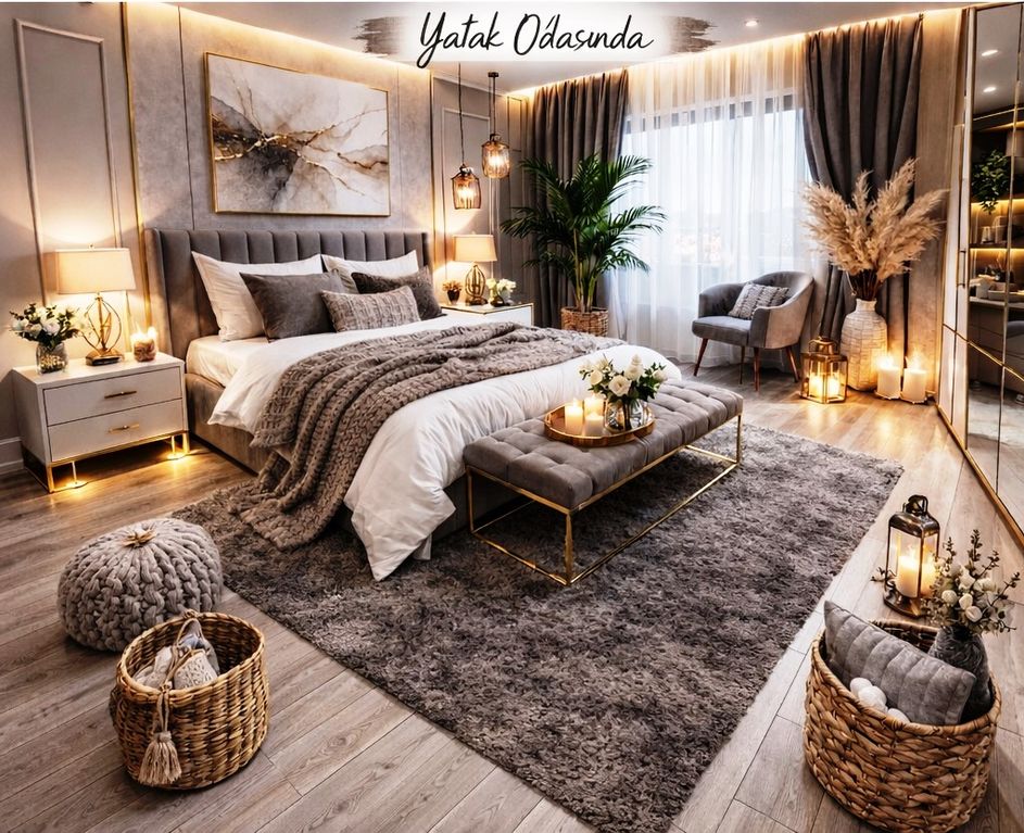 Giz Home Tilda Uzun Tüylü Post Halı (150x200)-K.Kahve