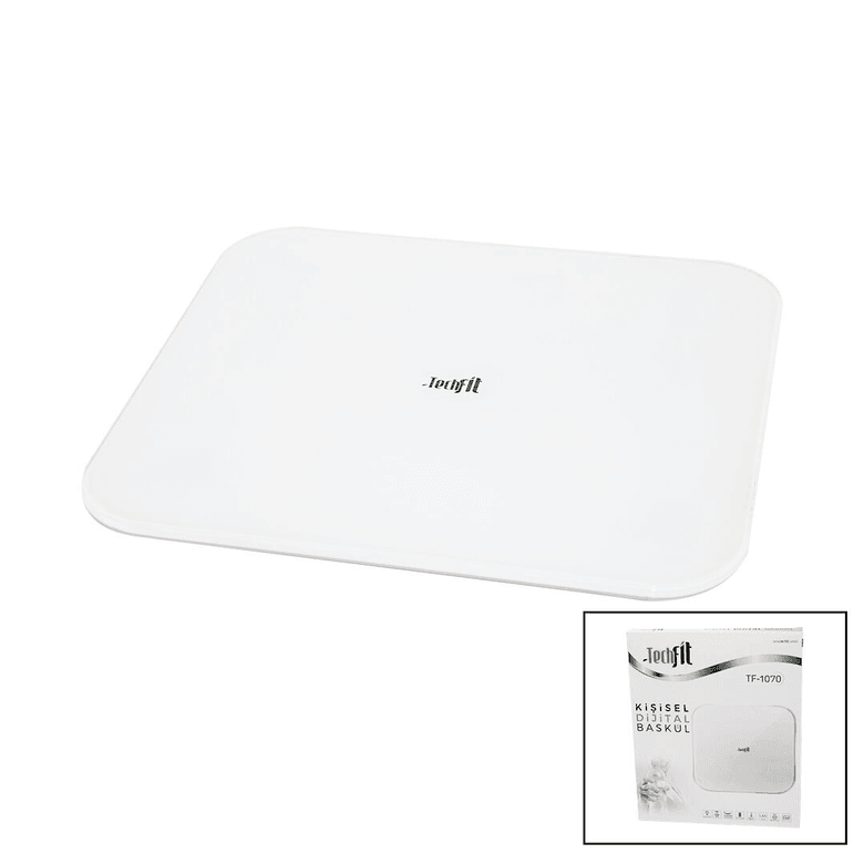 Gizli Ekran -soft Beyaz Cam Zemin Dijital Baskül Terazi 180kg Sensör -led Ekran -oda℃ Tf-1070