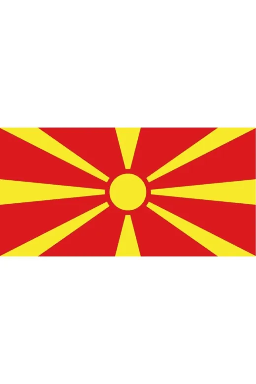 GKBY616 Kuzey Makedonya Gönder Bayrağı 100X150 Cm.