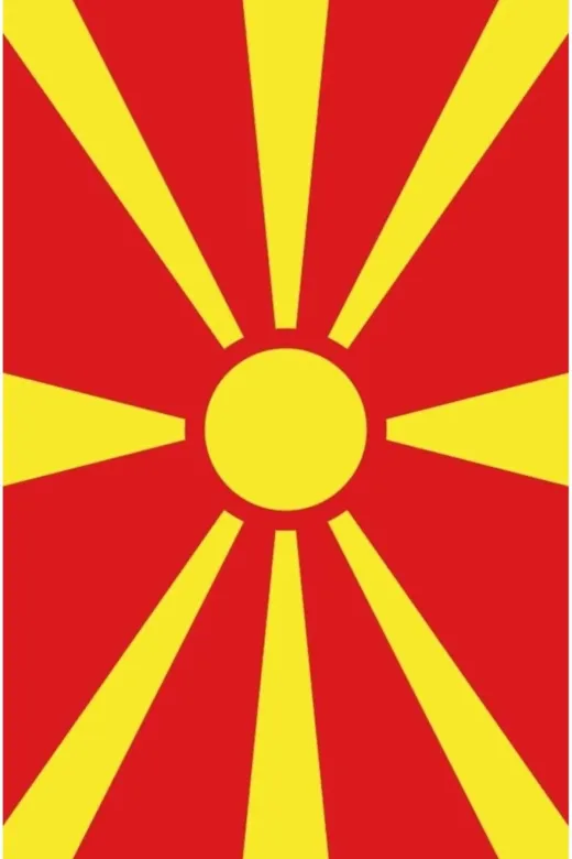 GKBY616 Kuzey Makedonya Gönder Bayrağı 100X150 Cm.
