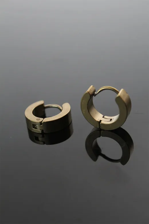 Gloriam GLR1000001305 Çelik Gold Renk Halka Model Çift Küpe