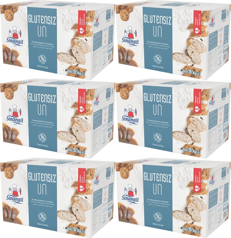 Glutensiz Un 30KG (30000GR) Kutu Çölyak Diyetine Uygun (6PK*5KG)