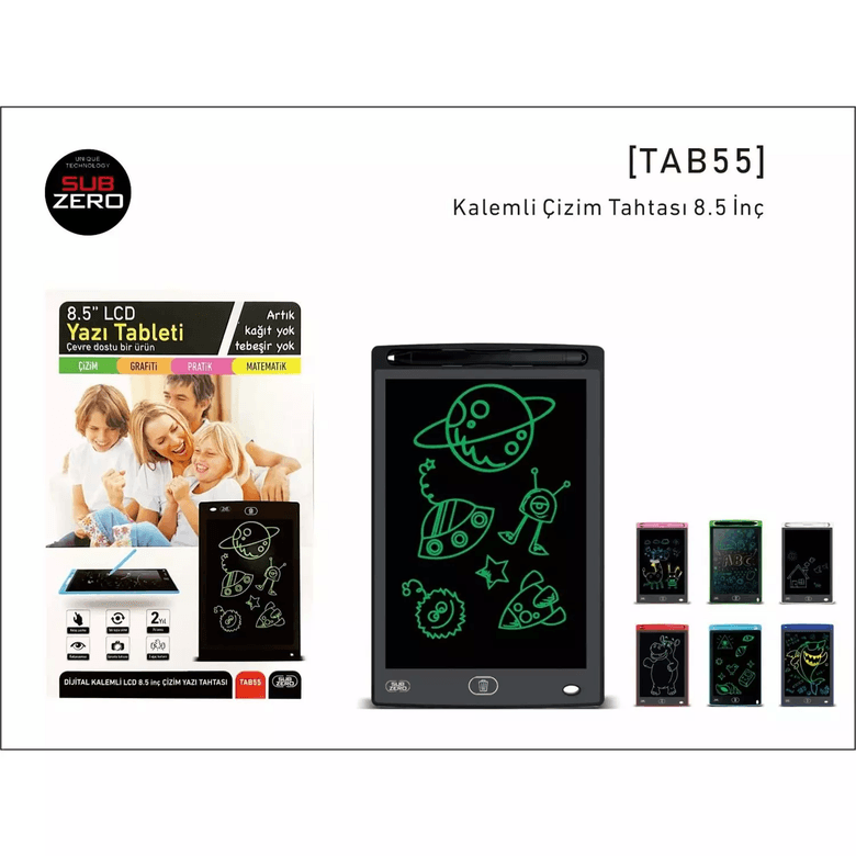 gNDrveFf6H Subzero Tab55 8.5 Inc Dijital Kalemli Grafik Eğitim Not Yazma Lcd Çizim Tablet Yazı Tahtası