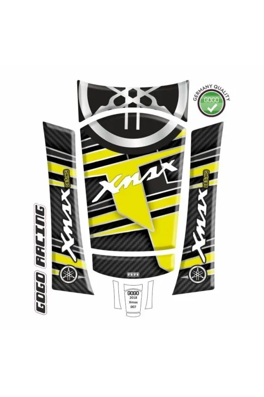 Gogo 123motto3211 Yamaha Xmax 2018 - 2022 Uyumlu Tank Pad 014