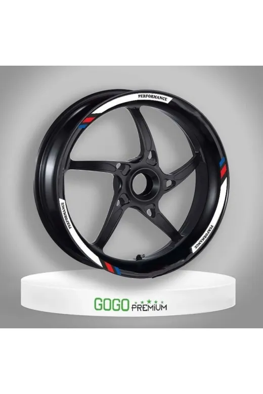 Gogo DOSRT012 M Power Beyaz Honda Dio Uyumlu 1 Set Jant Şeridi