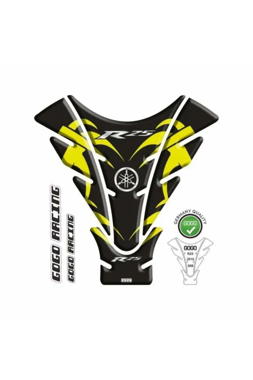 Gogo R25-19TP008 Yamaha R25 2019 - 2024 Uyumlu Tank Pad 008