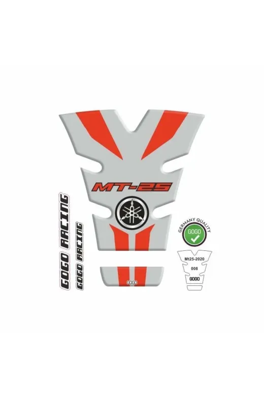 Gogo TYCAE50696CC132E0ED60E900 Yamaha Mt-25 2020 - 2024 Uyumlu Tank Pad 008