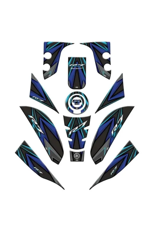 Gogo TYCE5C4796650F3C916ED8600 Yamaha R7 2021 - 2024 Uyumlu Full Tank Pad Set 004