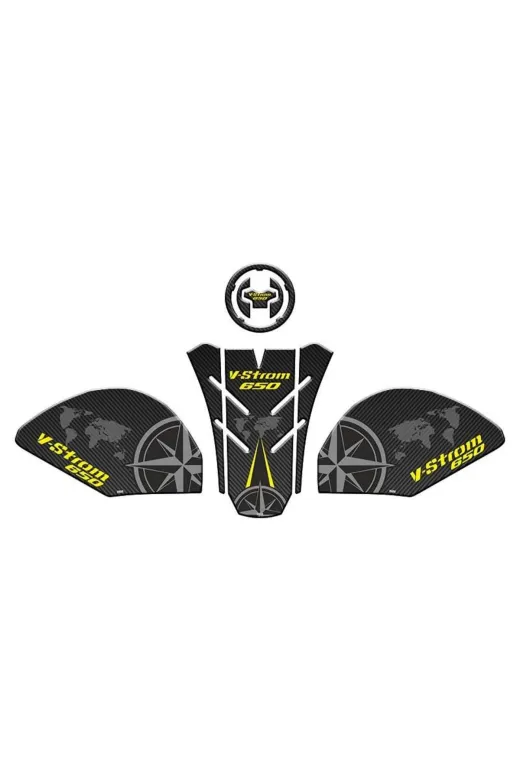 Gogo VSTRM21SET002 Skm Suzukı V-Strom 650 2021 - 2024 Uyumlu Tank Pad Set 002