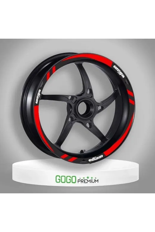 Gogo WEGOSRT007 Tvs Wego 110 2012 - 2024 Uyumlu Kirmizi 1 Set Jant Şeridi