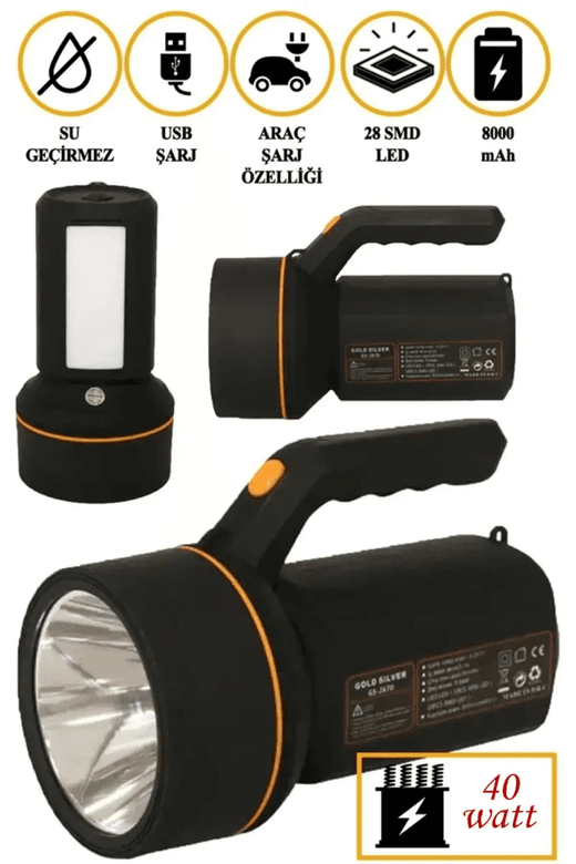 Gold Silver Gs-2671 40W Led El Fener