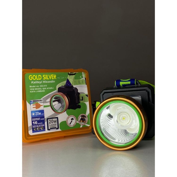 Gold Silver Gs-415 Zoomlu Şarjlı Kafa Lambası 20 Watt