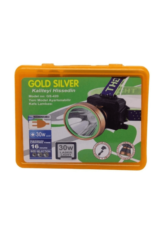 Gold Silver Gs-420 30W Zoomlu Şarjlı Kafa Lambası