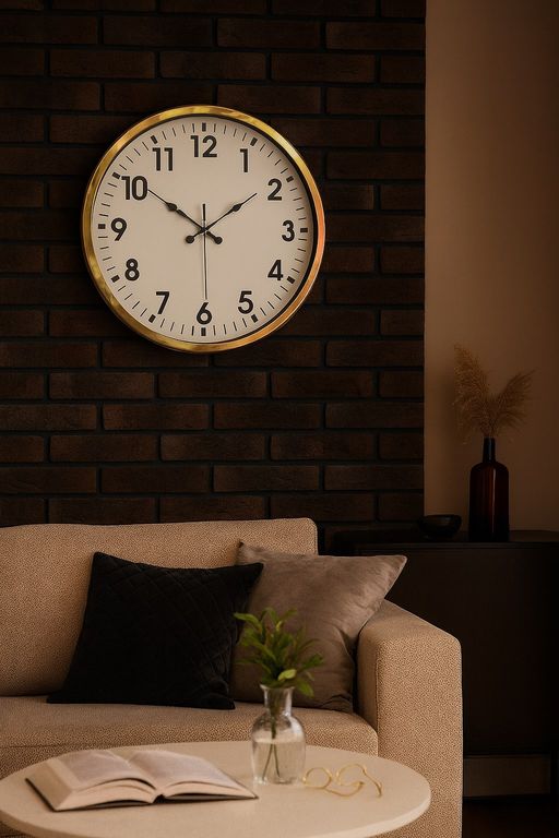 Gold Standart 52 Cm Metal Zarif Duvar Saati