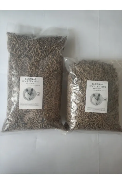 GoldMind pltkmry-2 Cp Pelet Yem 2Kg Tavşan, Chinchilla, Ginepig, Hamster, Için Uygun Kemirgen Yemi. Pelet Yem 2Kg