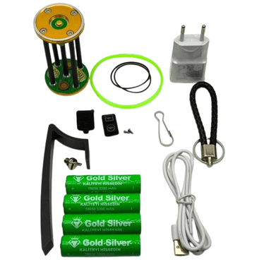 GoldSilver Gs-14200 Profesyonel Şarjlı El Feneri 50W 5000 Lümen - Powerbank