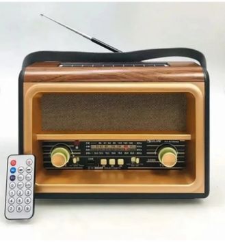 GOLON Rx-Bt88Sq Bluetooth-Usb-Sd-Fm Şarjlı/ Ledli Nostaljik Radyo