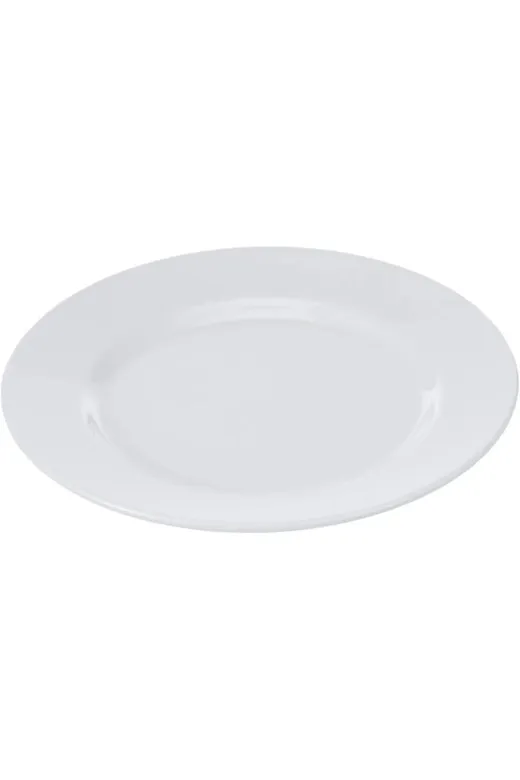 Göreme Melamin 8680972430481 6 Adet Beyaz Melamin Kırılmaz Çukur Servis Tabak 25 Cm