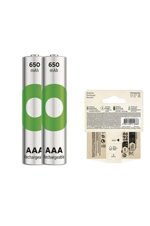 Gp jklsşşşş 650 Mah R03 Aaa Şarjlı 2'li İnce Kalem Pil