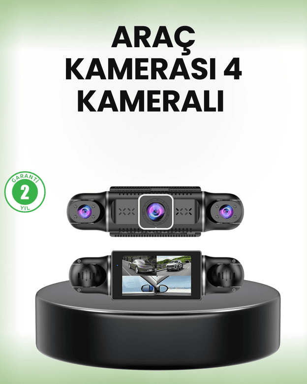 Gps’li 4 Kameralı Araç İç Dış Kayıt Sistemi 1080p Wifi Destekli