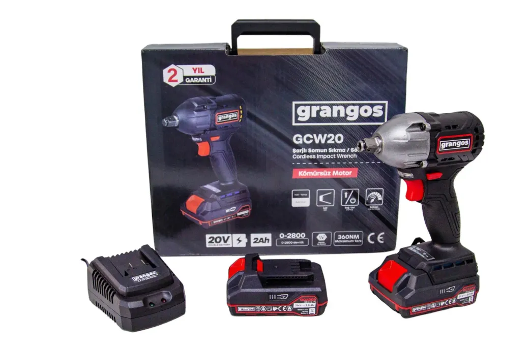 Grangos GCW20-T2 20V 2 Ah Çift Akülü Somun Sıkma
