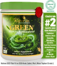 Green | Detoks | Spirulina, Yeşil Çay, Brokoli Ekstresi, Prebiyotik (İnülin) | 30 Günlük