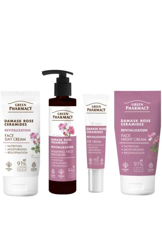 Green Pharmacy 5901845509535 Canlandırıcı Yüz Bakım Seti Şam Gülü & Seramidler 4 Lü Set