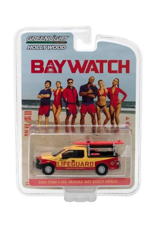 Greenlight Collectibles bayeatch-02 Hollywood – 1:64 Baywatch / 2016 Ford F-150 Lifeguard Model Araba