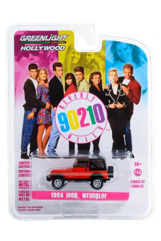 Greenlight Collectibles bewerly-01 Hollywood Beverly Hills 90210 1994 Jeep Wrangler 1:64 Diecast Model Araba (Limited Edition)