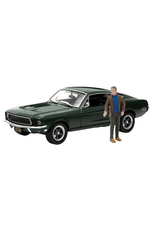 Greenlight Collectibles bullittbox 1:64 Steve Mcqueen “Bullitt” Ford Mustang + Figür (Kutulu)