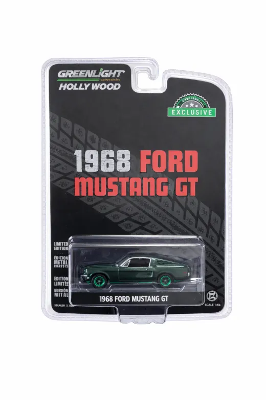 Greenlight Collectibles matchs 1:64 1968 Ford Mustang Gt – Exclusive Chase Model (Yeşil Jant)